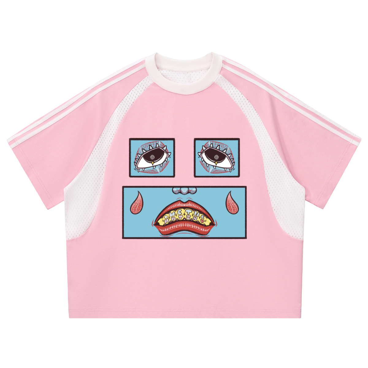 Feelin' Blue Panel Mesh T-shirt
