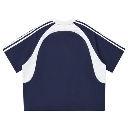 Feelin Blue Panel Mesh T-shirt