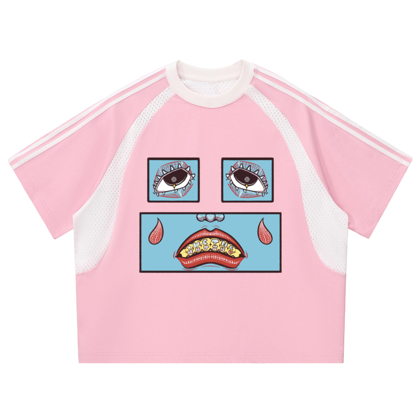 Feelin' Blue Panel Mesh T-shirt