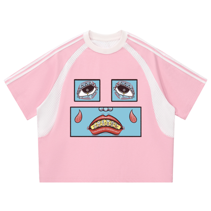 Feelin' Blue Panel Mesh T-shirt