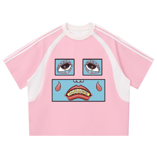 Feelin Blue Panel Mesh T-shirt